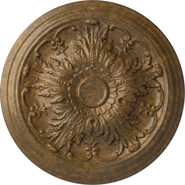 Ekena Millwork Damon Ceiling Medallion (Fits Canopies up to 3 3/8"), Hand-Painted Rubbed Bronze, 20"OD x 1 1/2"P CM20DARZS - main